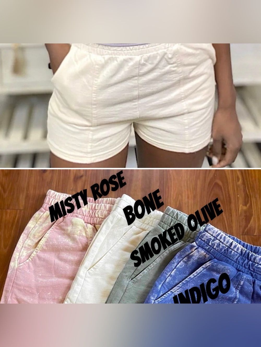 🍒BOGO50%🍒 🆕🤍DOUBLE ZERO: BONE Super Soft Acid Wash Cotton Shorts SMALL